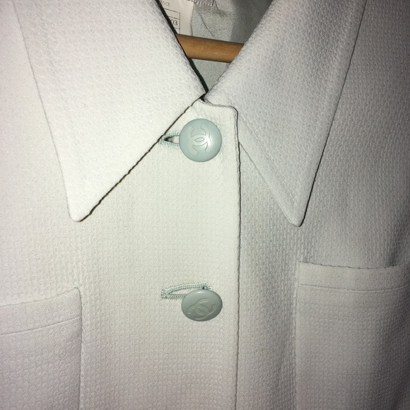 Rare Chanel Tiffany blue blazer sz 38 - Picture 1 of 7